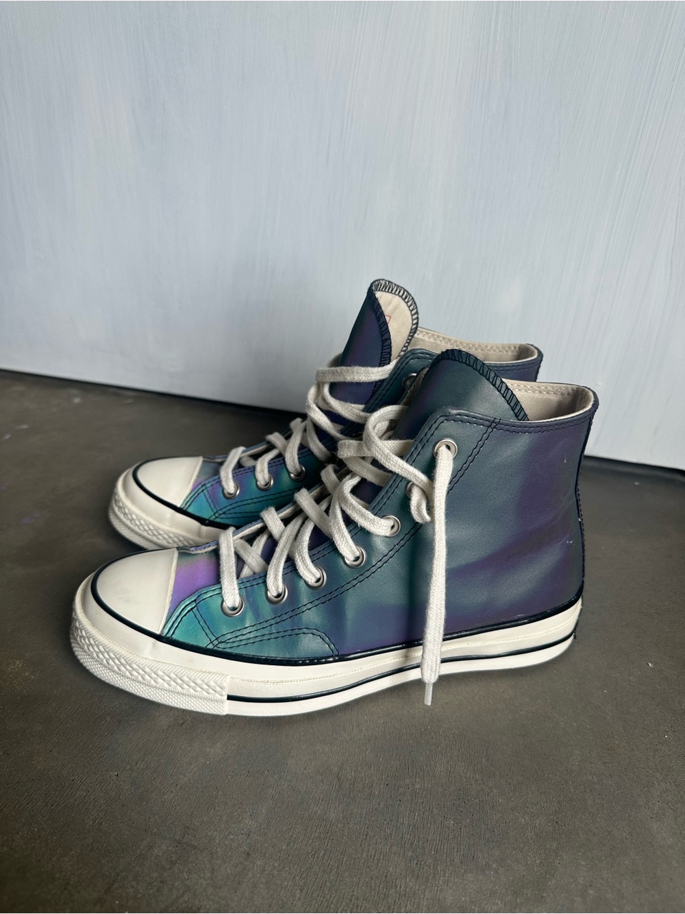 Converse High Top Sneakers - Iridescent Blue Green